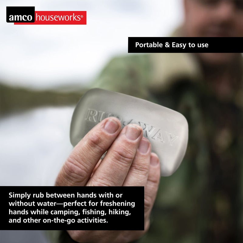 Amco Rub Away Bar, Stainless Steel Odor Absorber (3.1" x .7") - Dishwasher Safe Kitchen & Outdoor Essential for Garlic, Onion, Fishing, Hiking Odors - Natural Odor Remover (Mini Size) - Image 5